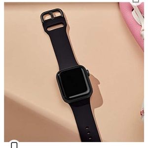 Soft Silicone Wristband with Classic Clasp for iWatch Series SE 8 7 6 5 4 3 2 1